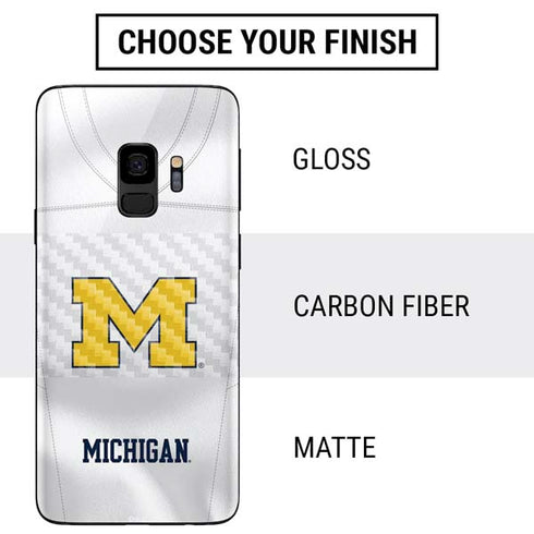 University of Michigan White Jersey Galaxy S9 Skin